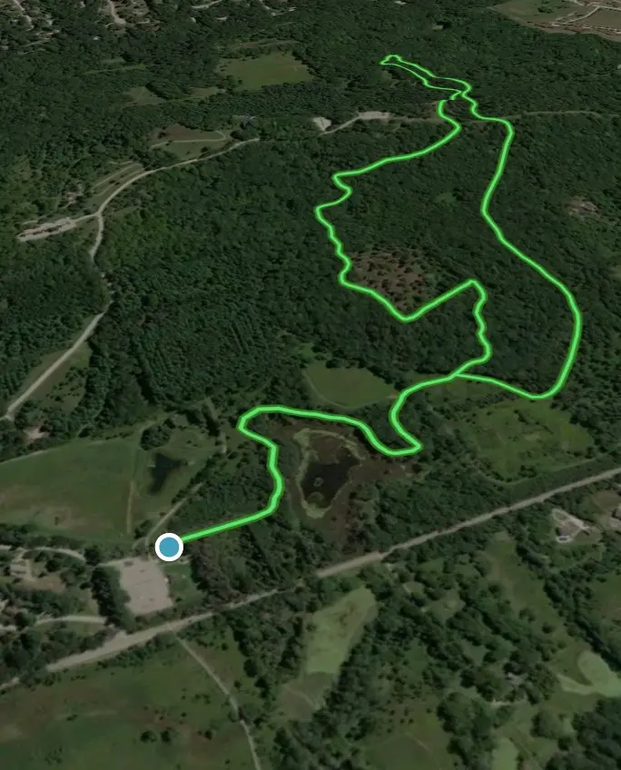 Overhead view of Lapham Peak